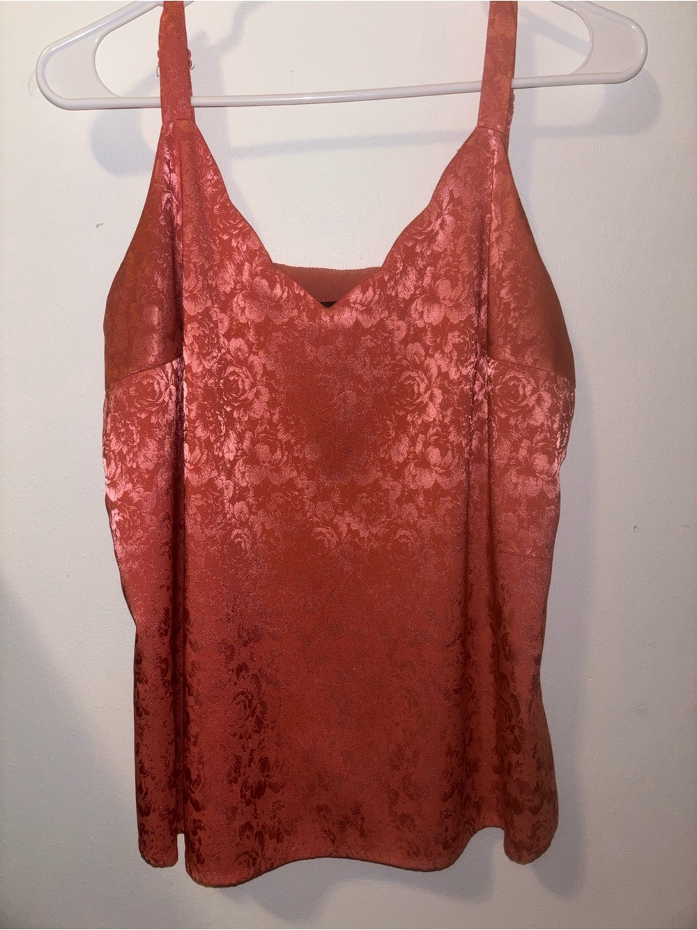 Colleen Lopez Rust Floral Satin Camisole